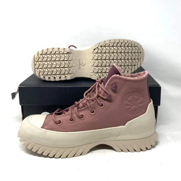 Converse Lugged 2.0 Waterproof Platform High Sneakers Women Saddle Dark A01329C - Picture 3 of 11